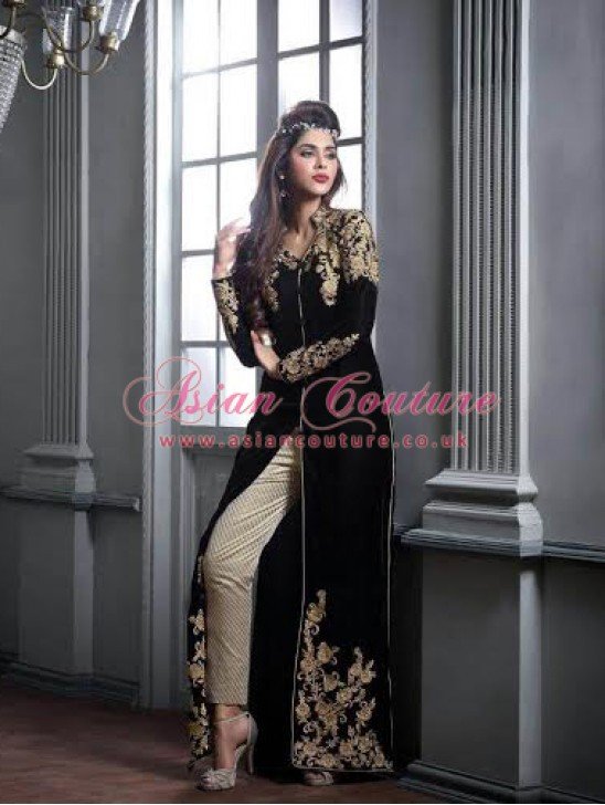 ZM2606 BLACK MASKEEN MAISHA DESIGNER SUIT