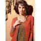 MN2703 FIESTA ORANGE MAISHA NEERJA JACKET STYLE GEORGETTE SUIT