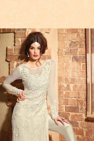 MN2710 CREAM MAISHA NEERJA GEORGETTE SUIT