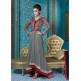 Grey Indian Anarkali Suit Wedding Party Dress