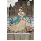 M24002 BEIGE AND SKY BLUE MOHINI HEAVEY EMBROIDERED ANARKALI DRESS