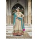 M24002 BEIGE AND SKY BLUE MOHINI HEAVEY EMBROIDERED ANARKALI DRESS