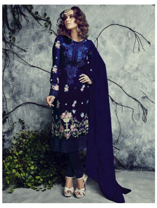 Blue Pakistani Salwar Suit