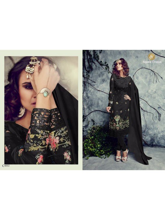 Black Maria B Style Embroidered Salwar Kameez