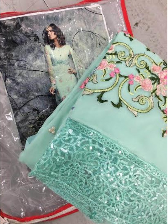 Mint Green Maria B Pakistani Designer Suit