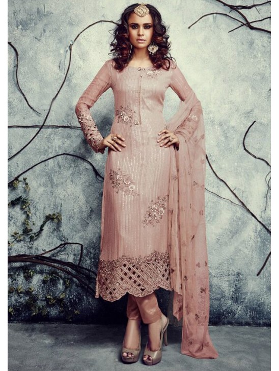 SJ4003-C TEAL PINK SAJAWAT GEORGETTE SALWAR KAMEEZ