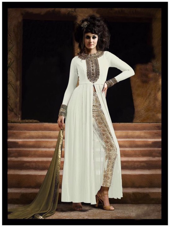 White Indian Ethnic Salwar Suit