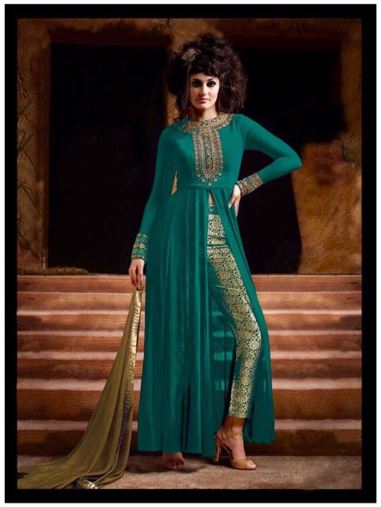 Green Indian Designer Salwar Suit