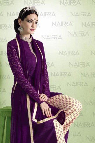 Purple Dress Straight Suit Elegant Gown