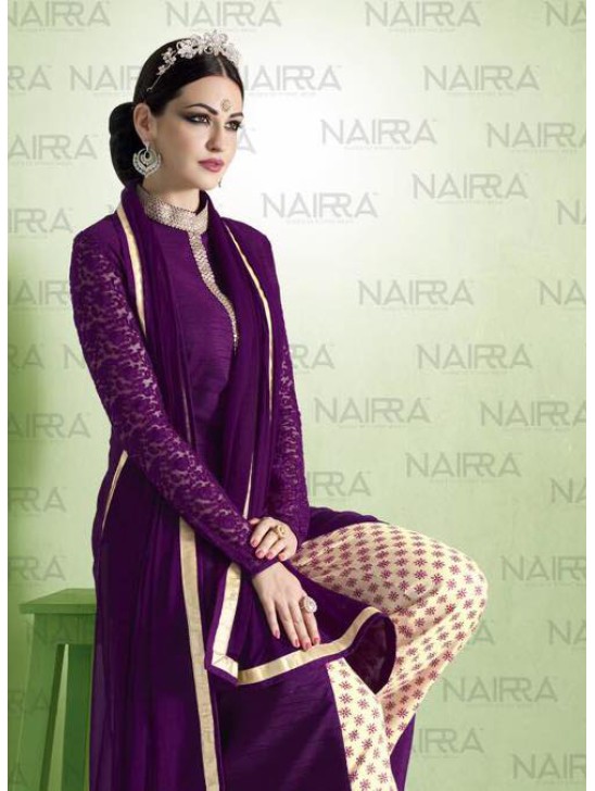 Purple Dress Straight Suit Elegant Gown