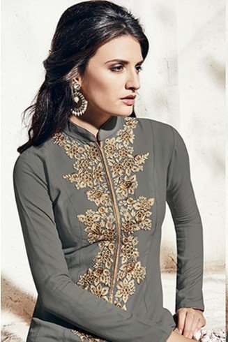 LILAC GREY INDIAN ETHNIC SALWAR SUIT