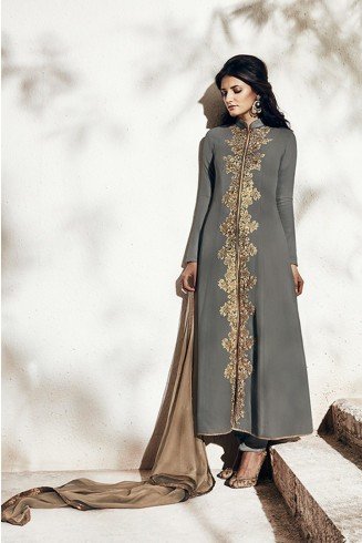 LILAC GREY INDIAN ETHNIC SALWAR SUIT