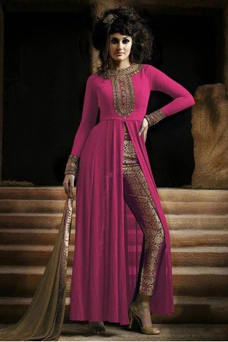 Pink Authentic Indian Designer Party Dress