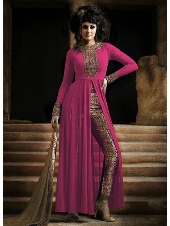 Pink Authentic Indian Designer Party Dress