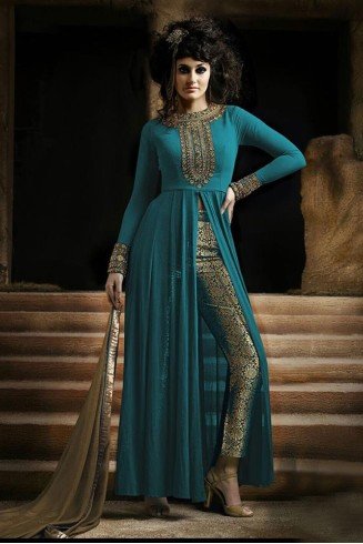 Green Indian Designer Party Wear Salwar Suit