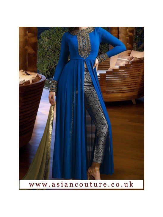 Blue Indian Ethnic Party Suit