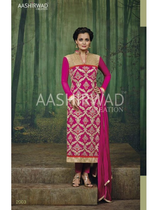 FUCHSIA DIA MIRZA DESIGNER SALWAR KAMEEZ