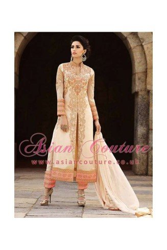 8006 BEIGE AAFREEN ADAA STYLISH ANARKALI SUIT (REPLICA)