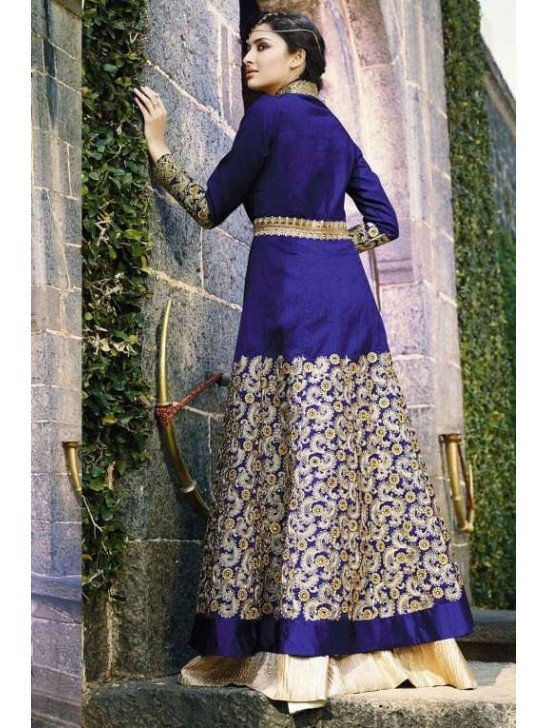 7106 BLUE AAFREEN DESIGNER LEHENGA STYLE ANARKALI SUIT