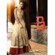 7107 BEIGE AAFREEN DESIGNER NET LEHENGA STYLE ANARKALI SUIT