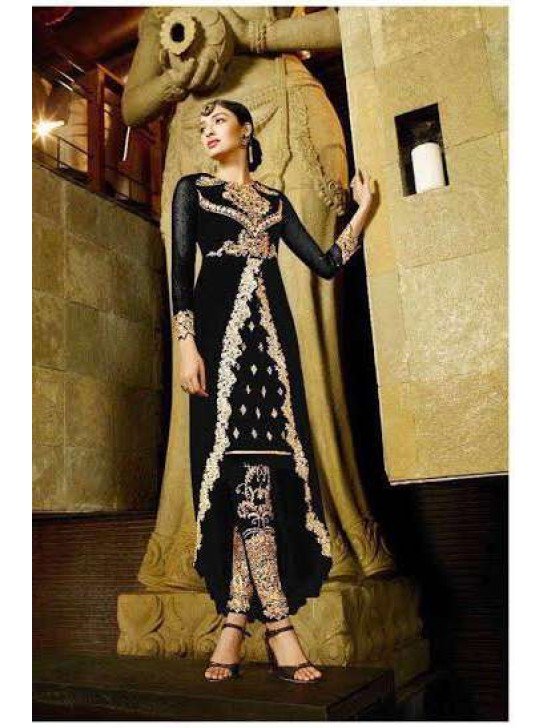 9104-B BLACK AAFREEN ADAA DESIGNER PANT STYLE SUIT