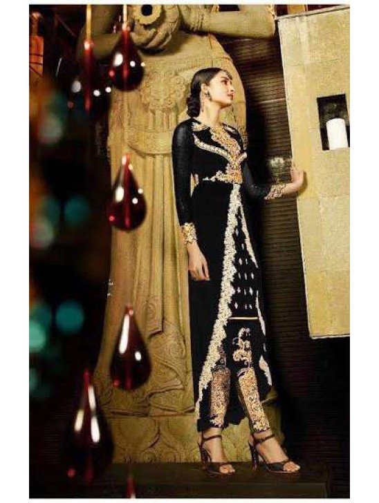 9104-B BLACK AAFREEN ADAA DESIGNER PANT STYLE SUIT