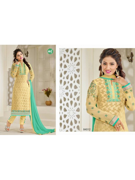 Sunlight Yellow Readymade Salwar Suit Indian Party Dress