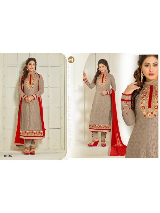 Brown Indian Bollywood Dress Readymade Salwar Suit