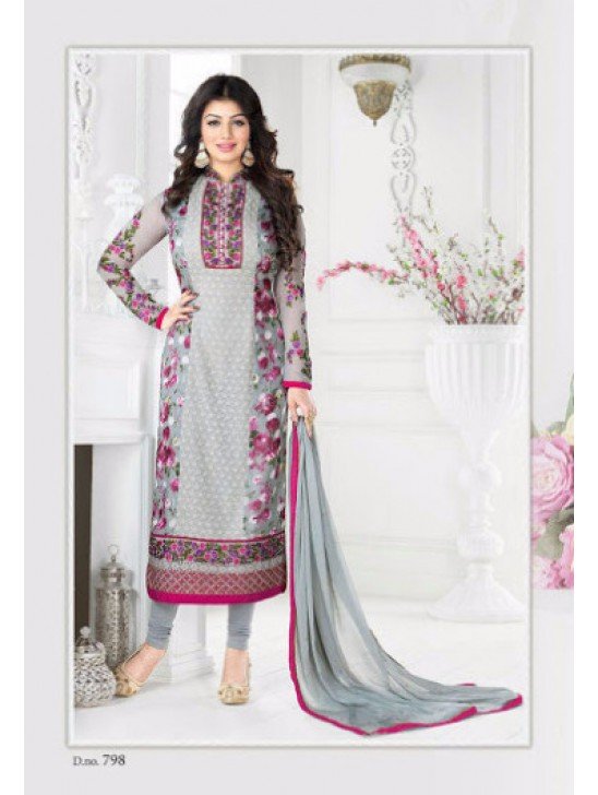Grey Printed Suit Pakistani Street Wear