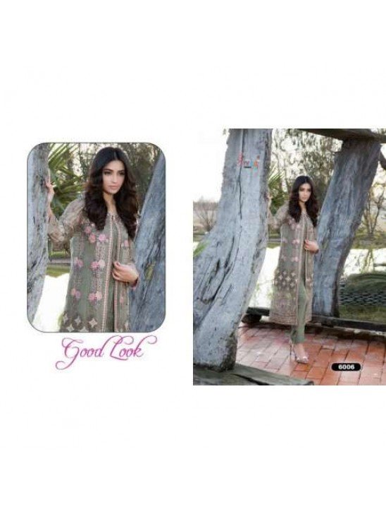 6006 GREEN DECENT GEORGETTE PAKISTANI STYLE SUIT