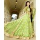 9023 Green Floor Length Net Anarkali Dress