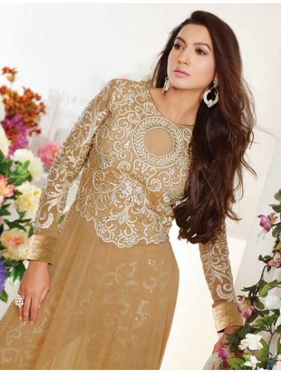 MS1501 MUSTARD COLOUR MAISHA MASKEEN GAUHAR KHAN SALWAR KAMEEZ SUIT