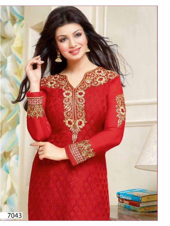 Z7043 RED ZISA AYESHA TAKIA SALWAR KAMEEZ SUIT