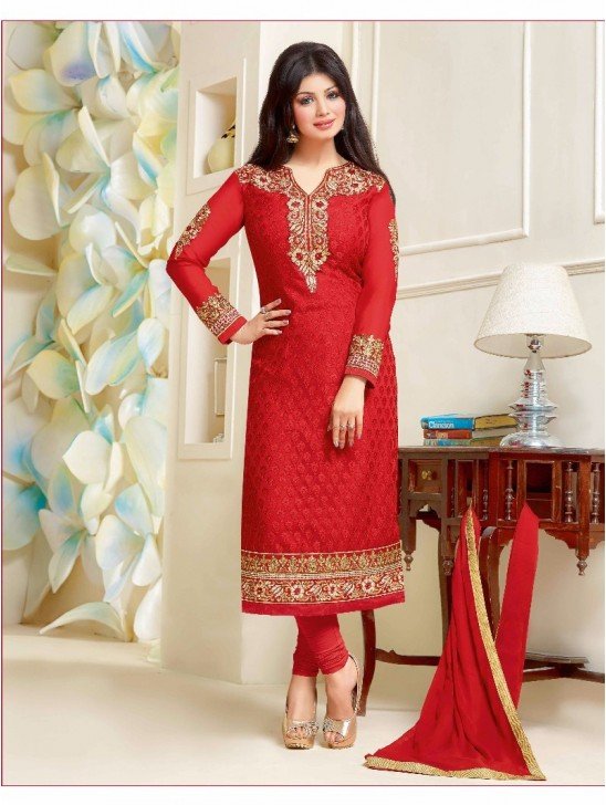 Z7043 RED ZISA AYESHA TAKIA SALWAR KAMEEZ SUIT