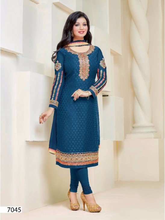 Z7045 SNORKEL BLUE ZISA AYESHA TAKIA SALWAR KAMEEZ SUIT