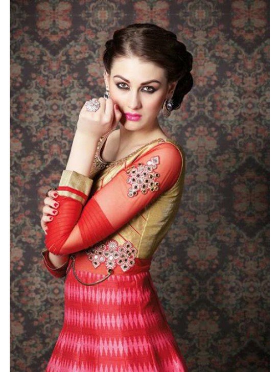 4701 RED CHENAB DESIGNER ANARKALI SUIT