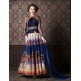 4704 BLUE CHENAB DESIGNER EMBROIDRED ANARKALI SUIT