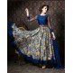 4710 BLUE CHENAB DESIGNER EMBROIDRED FLORAL ANARKALI SUIT