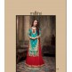 MA2210 Red and Blue Green Maskeen Maisha Crush Bridal Lengha