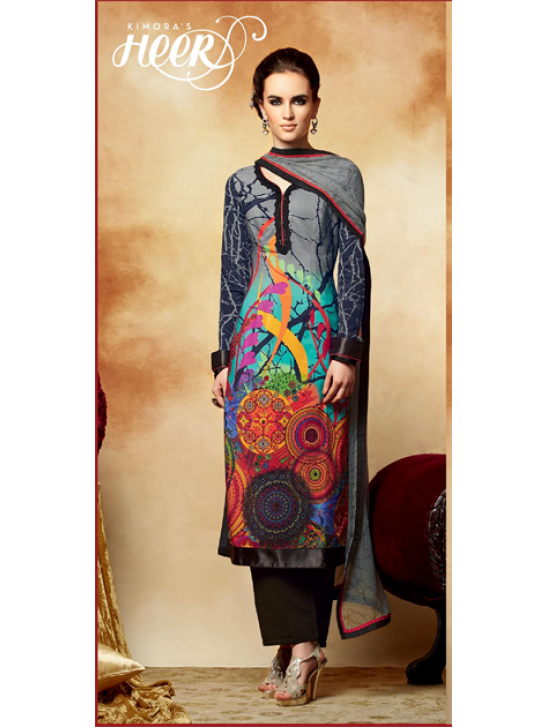 5105 Grey Heer By Kimora Salwar Suit