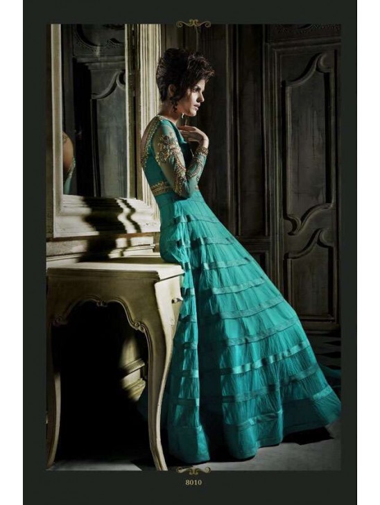 Emerald Green Indian Wedding Gown