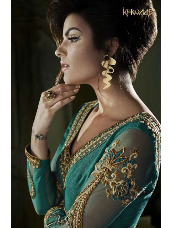 Emerald Green Indian Wedding Gown