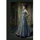Blue & Orange Wedding Gown Indian Designer Anarkali Dress