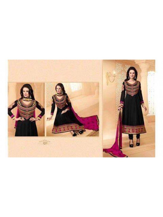 Black Zisa Designer Party Anarkali Suit