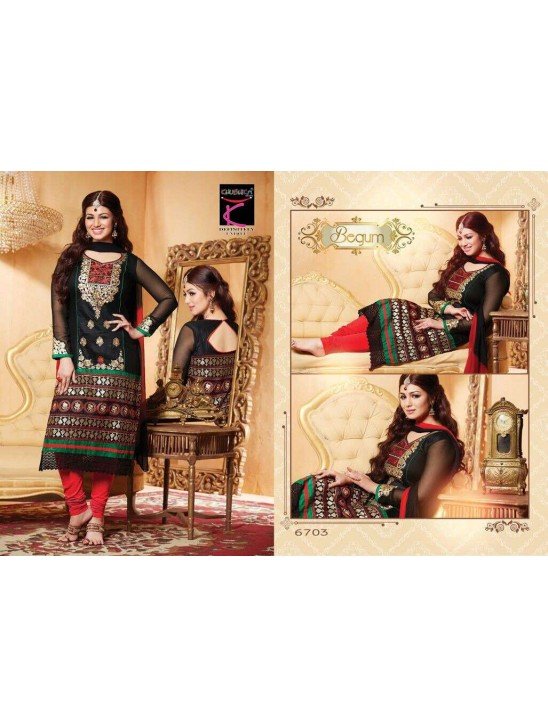 Black AYESHA TAKIA "BEGUM" PARTY WEAR SHALWAR KAMEEZ