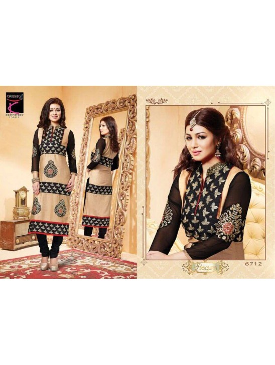 Golden and Black AYESHA TAKIA "BEGUM" PARTY WEAR SHALWAR KAMEEZ