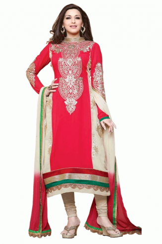 Red Designer Salwar Kameez Party Suit
