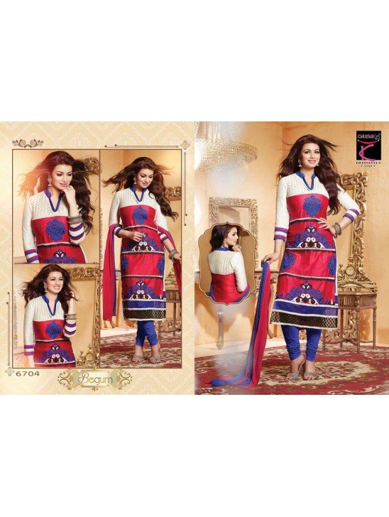 White and Red AYESHA TAKIA "BEGUM" PARTY WEAR SHALWAR KAMEEZ