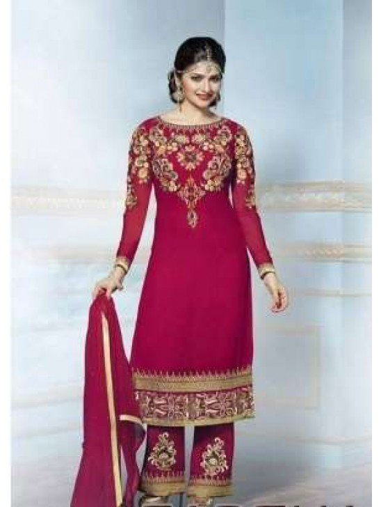 Red & Gold Indian Punjabi Style Wedding Salwar Suit