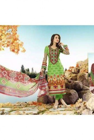 Green Malaika Arora Khan Lawn Summer wear Salwar Kameez
